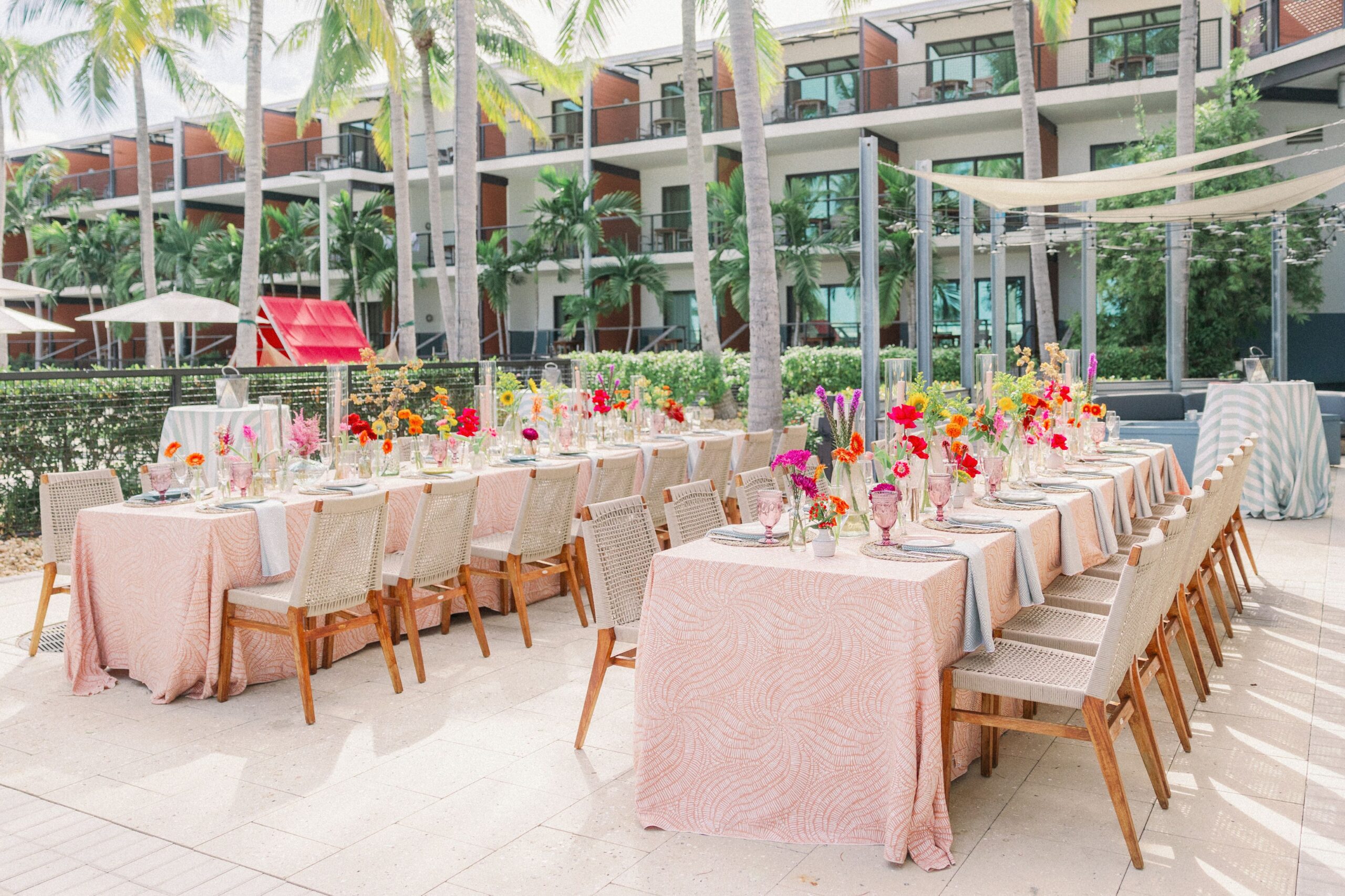 Wedding tables at Matt's Stock Island