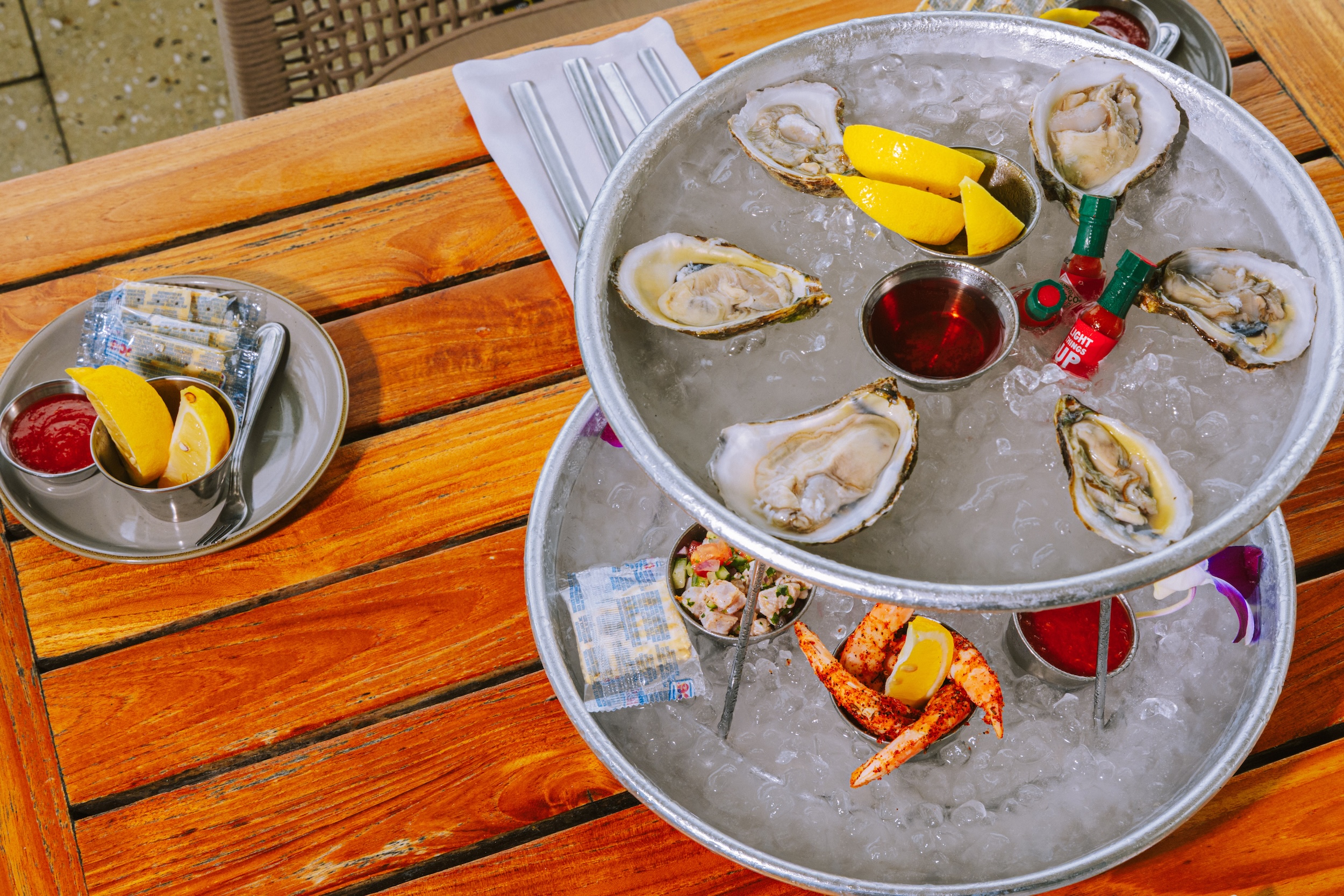 oyster style tapas dish and seafood collection