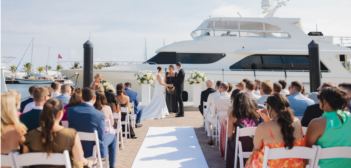 Bride and Groom Wedding Ceremony at The Perry Hotel